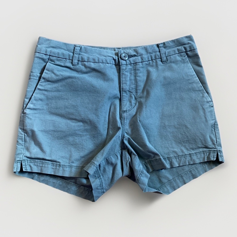 PATAGONIA Women's Size 4 Stretch All-Wear Shorts Green Chino Khaki 4" Inseam